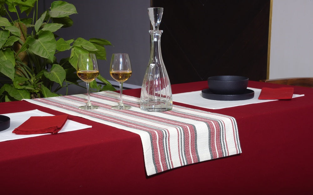 Classic Woven Dobby Striped Table Set