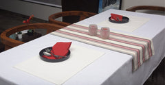 Woven Dobby Striped Table Set Pack of 8 pieces