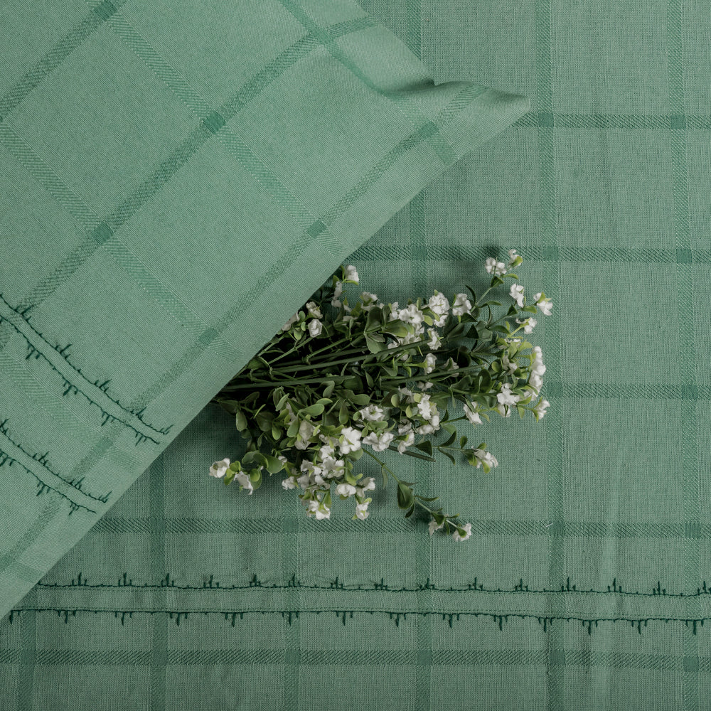 Luxury Yarn-Dyed Woven Checked Bed Sheet Set