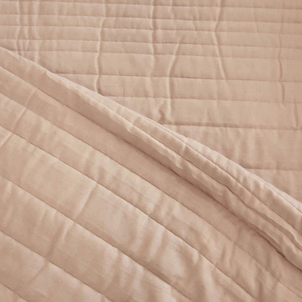 Linear Luxe Linen Blend Quilt Set