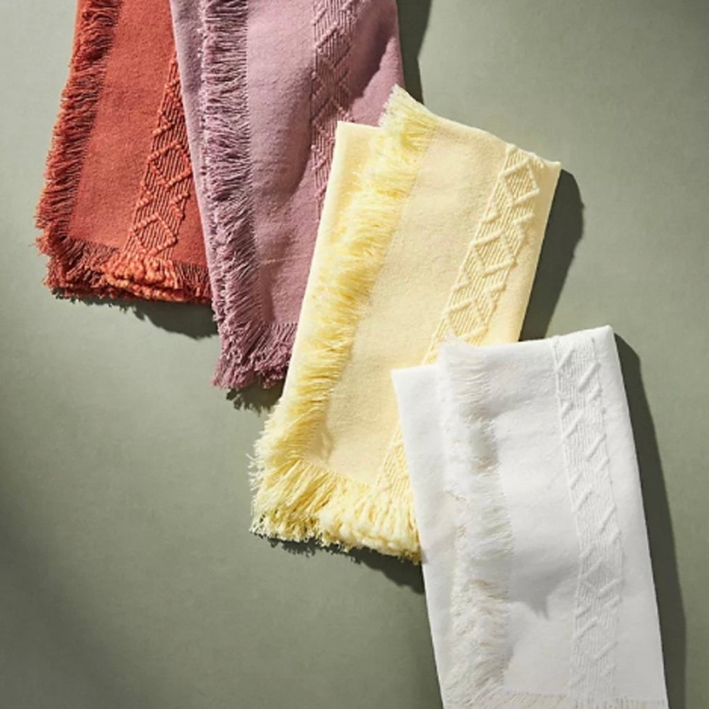 Woven Cotton Dobby Napkin Set Pack Of 4 Pieces