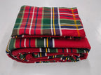 Premium Woven Cotton Plaid Bed Sheet Set