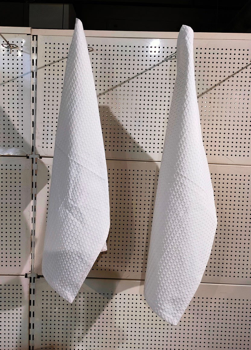 Classic White Waffle Weave Kitchen Towel Set of 2 Pieces