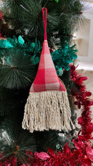 Rustic Plaid Gnome Tassel Hanging Ornament
