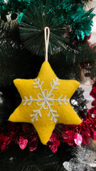 Felt Snowflake Star Hanging Ornament