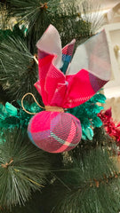 Rustic Plaid Fabric Bundle Hanging Ornament