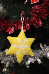 Felt Snowflake Star Hanging Ornament