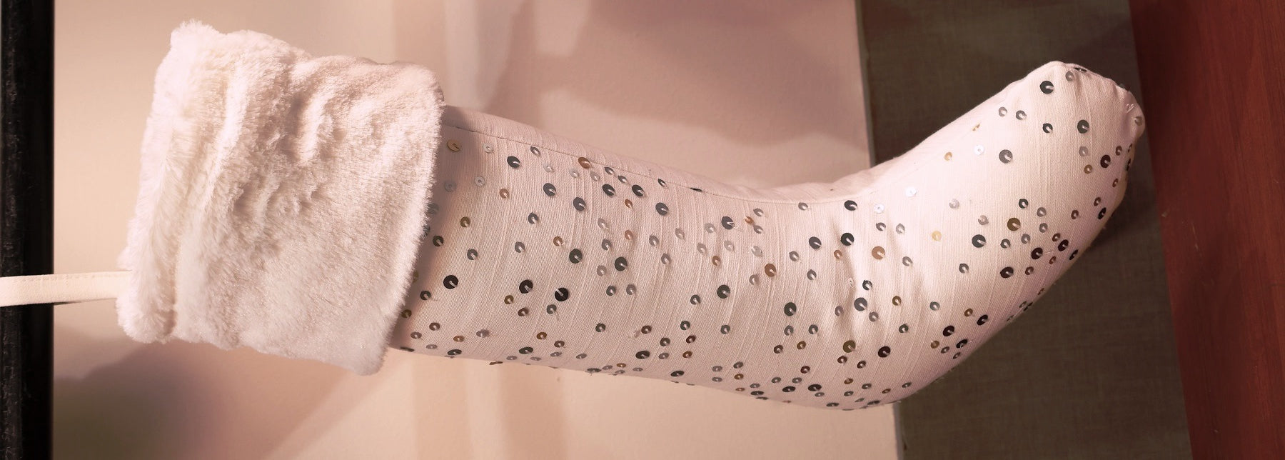 Sequin Embroidered Christmas Stocking