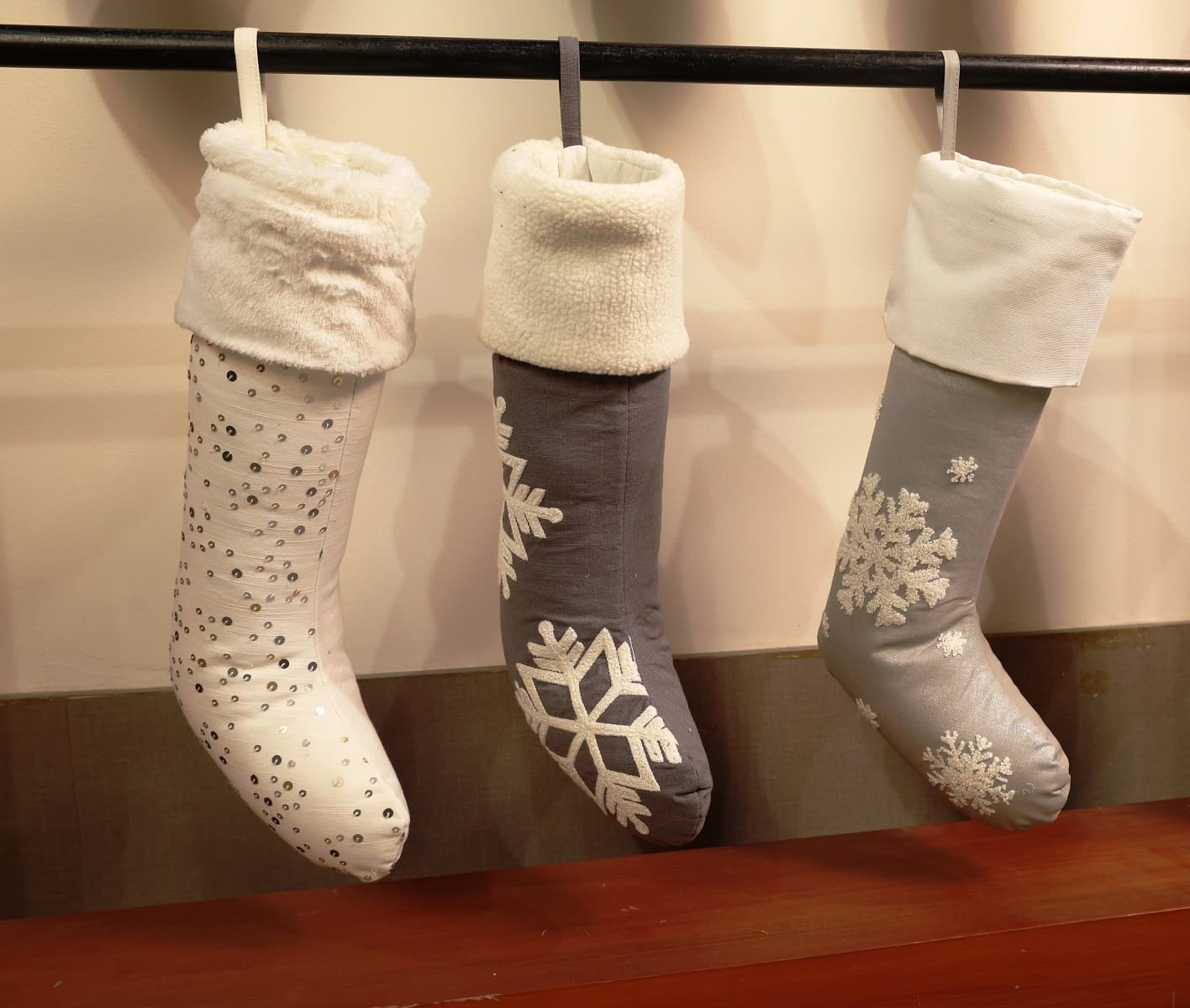 Snowflake Embroidered Christmas Stocking