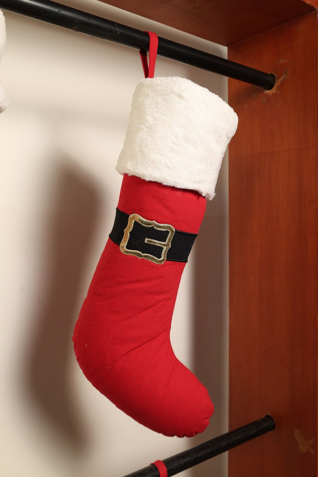Santa Belt Patchwork Christmas Stocking