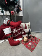 Ecrue Festive Red & Character Christmas Home Decor Combo Pack 12-Pieces Set