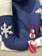 Ecrue Deluxe Navy & White Winter Wonderland Christmas Decor Combo Pack 12-Pieces Set