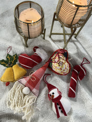 Festive Red & Character Christmas Home Decor Combo Pack 12-Pieces Set