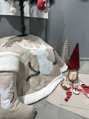 Rustic Reindeer & Elegant Beige Christmas Decor Combo Pack (7-Piece Set)