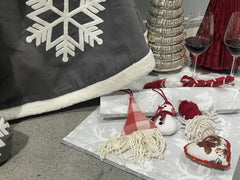 Elegant Grey & White Winter Snowflake Christmas Decor Combo Pack 10-Piece Set