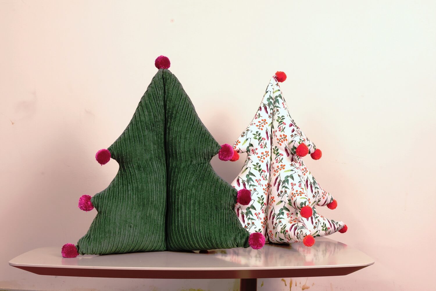 Charming Corduroy Christmas Tree Pillow