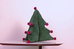 Charming Corduroy Christmas Tree Pillow