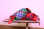 Festive Tartan Holiday Taffy Candy Pillow