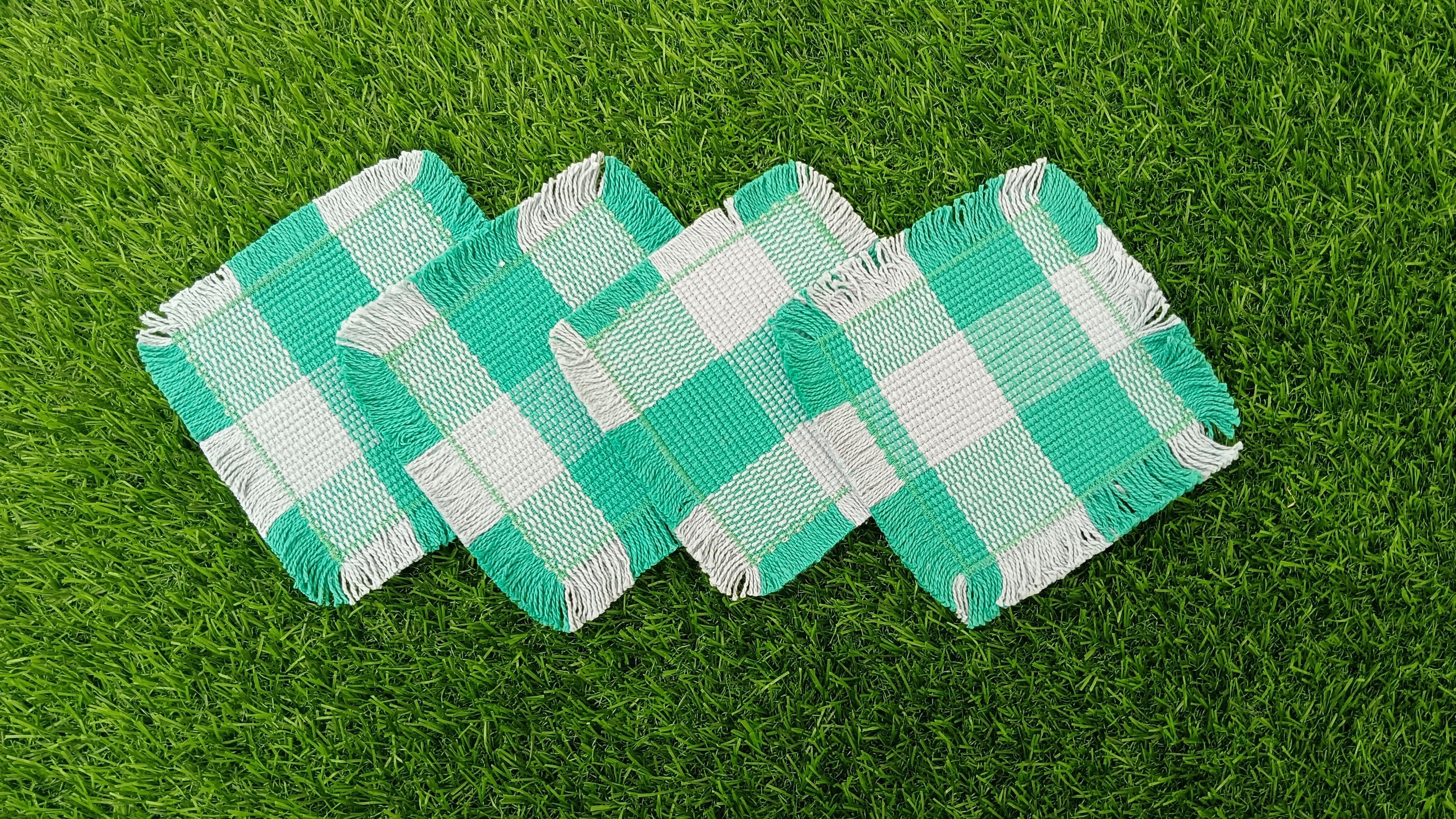 Heritage Ribbed Check Coaster Set Pack Of 4 Pieces