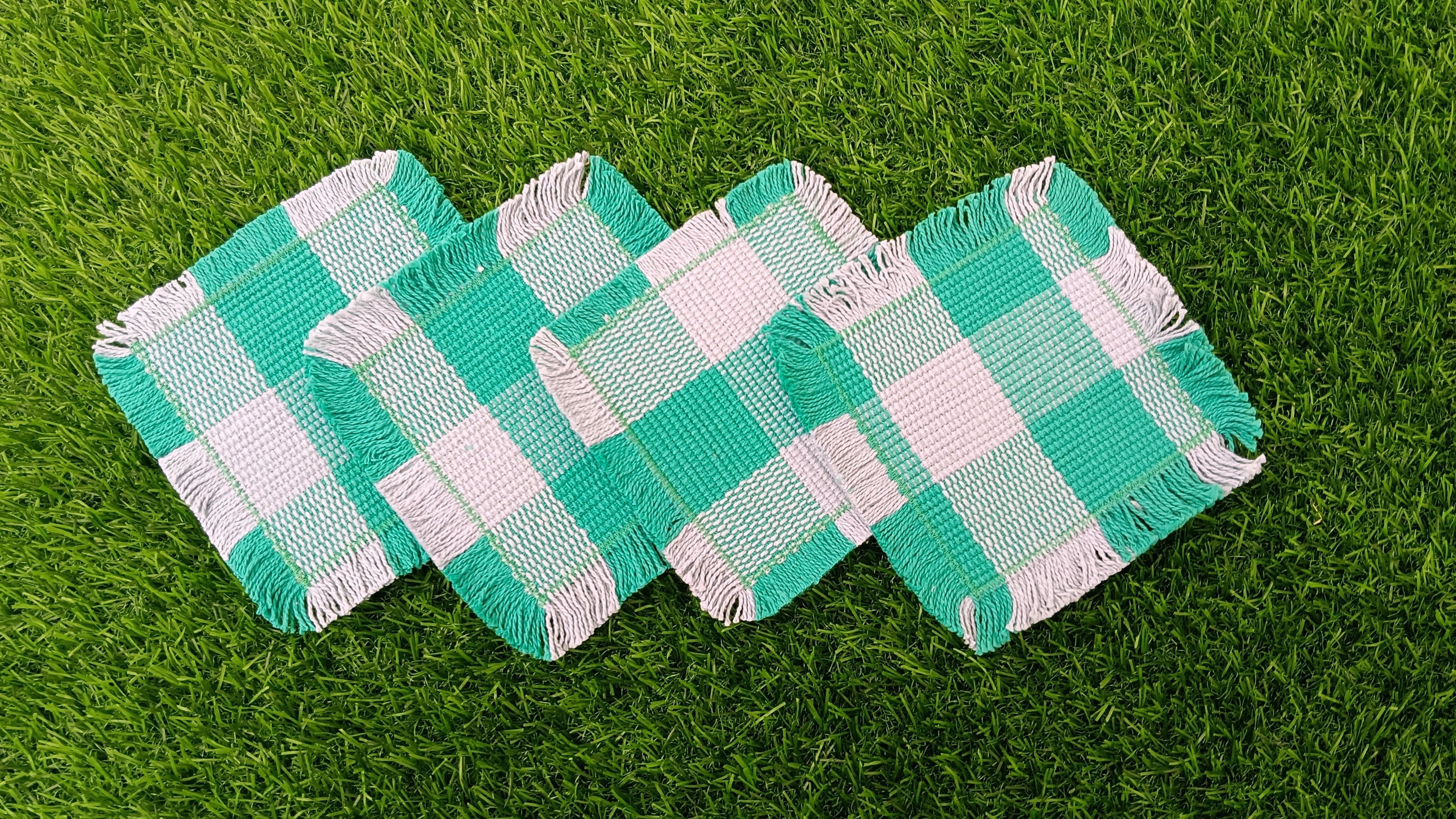 Heritage Ribbed Check Coaster Set Pack Of 4 Pieces