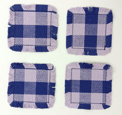 Woven Rib Check Coaster Set Size 6x6'' Pack Of 04Pieces