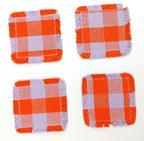 Heritage Ribbed Check Coaster Set Pack Of 4 Pieces