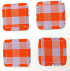 Heritage Ribbed Check Coaster Set Pack Of 4 Pieces