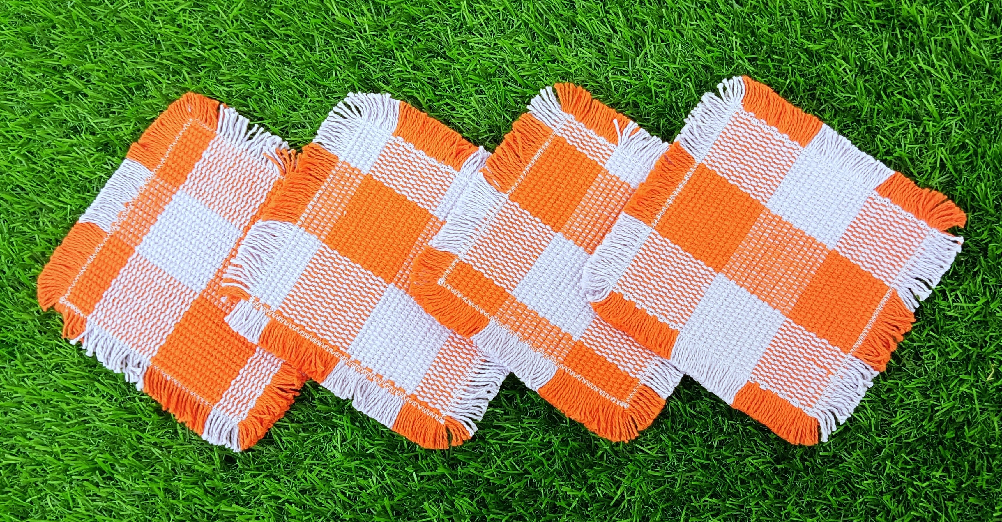 Heritage Ribbed Check Coaster Set Pack Of 4 Pieces