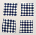Classic Gingham Woven Coaster Set Pack Of 4pieces