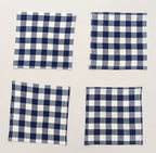 Classic Gingham Woven Coaster Set Pack Of 4pieces