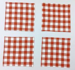 Woven Check Coaster Set size 7x7'' Pack Of 04pieces