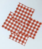 Classic Gingham Woven Coaster Set Pack Of 4pieces