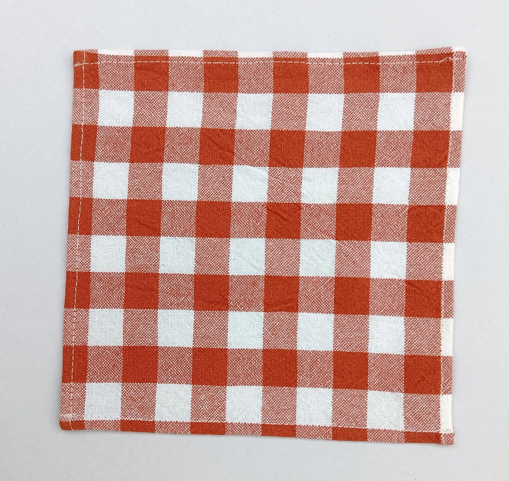 Classic Gingham Woven Coaster Set Pack Of 4pieces
