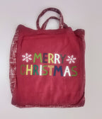 Festive Tote Bag With Silver Foil Accent