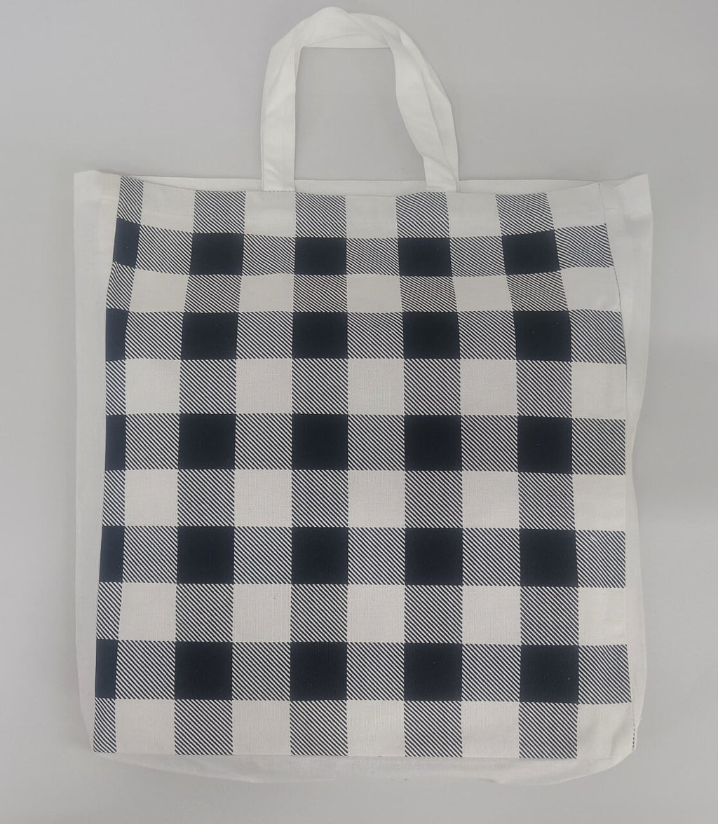 Gingham/Check Cotton Tote Bag