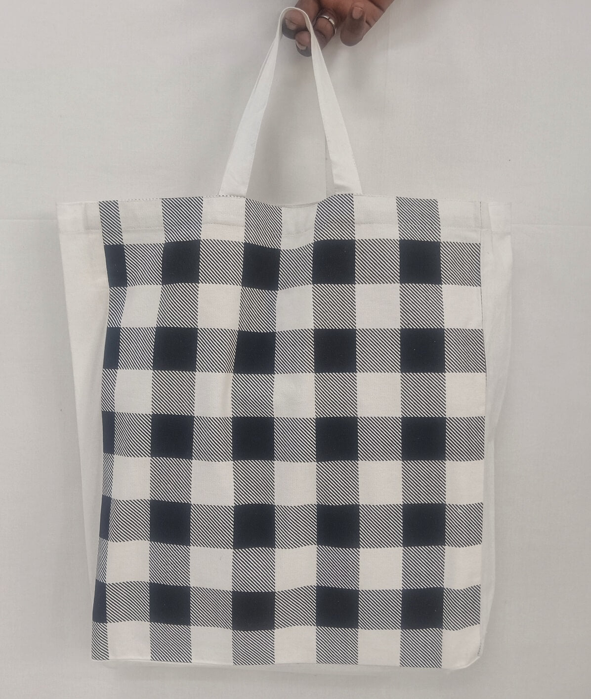 Classic Gingham/Check Cotton Tote Bag