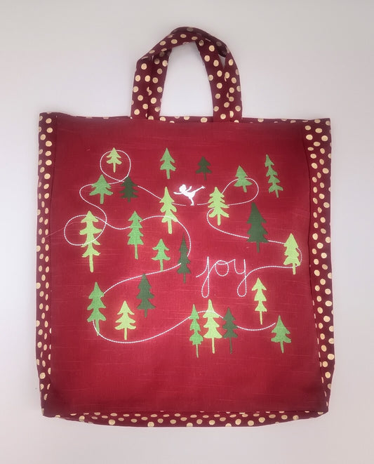 Festive Forest Cotton Slub Tote Bag