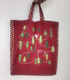 Festive Forest Cotton Slub Tote Bag