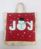Sparkling Joy Snowman Holiday Tote Bag