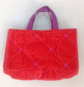 Quilted Velvet Embroidered Tote Bag