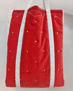 Velvet Embroidered Tote Bag