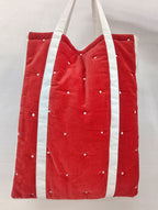 Velvet Embroidered Tote Bag