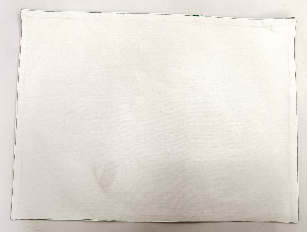 Luminous Satin Heart  Embroidered Placemat Set pack of 2 Piceces