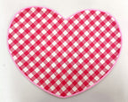 Heart-Shaped Woven Check Place Mat Set Of 2Pcs