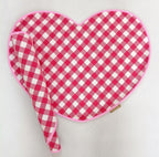 Heart-Shaped Woven Check Place Mat Set Of 2Pcs