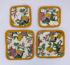 Citrus Grove Textured Quilted Coaster Set Pack Of 4 Pieces