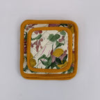 Citrus Grove Textured Quilted Coaster Set Pack Of 4 Pieces