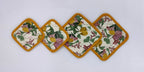 Citrus Grove Textured Quilted Coaster Set Pack Of 4 Pieces
