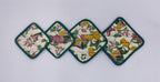 Citrus Grove Textured Quilted Coaster Set Pack Of 4 Pieces