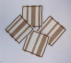 Horizon Stripe Woven Coaster Set Pack Of 04pieces